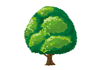 青々と茂る木のアイコン