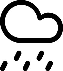 Weather rain Related Vector Line Icon Simple. l