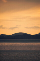 Naklejka na ściany i meble Sunset view of Isle of Skye, Scotland