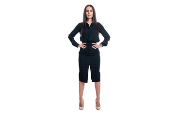 Fototapeta premium woman executive isolated on white background. caucasian woman executive in studio