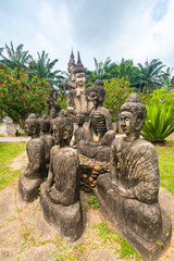 Fototapeta na wymiar views of famous buddha park in vientiane, laos