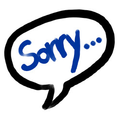 ごめんね(吹き出し、フレーム)