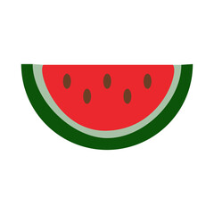 シンプルでかわいいスイカのイラスト_夏素材挿絵