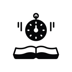 Black solid icon for history