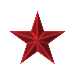 Red star icon. Vector isolated illustration. EPS 10