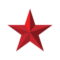 Red star icon. Vector isolated illustration. EPS 10