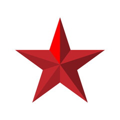 Red star icon. Vector isolated illustration. EPS 10