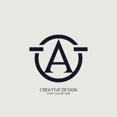 文字のAをシンボリックに用いたロゴ