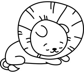 Lion Character Coloring Page