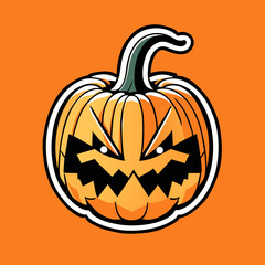 halloween pumpkin isolated vector