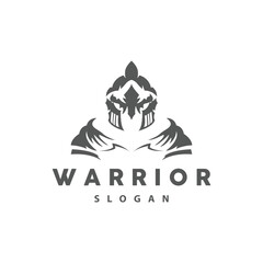 Spartan Logo, Vector Silhouette Warrior Knight Soldier Greek, Simple Minimalist Elegant Product Brand Design