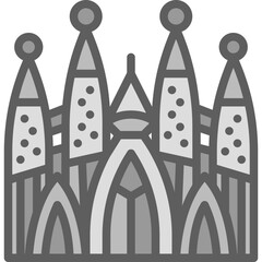 sagrada familia two tone icon
