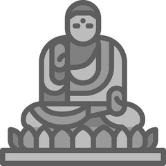 tian tan buddha two tone icon