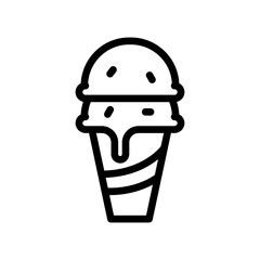 ice cream line icon illustration vector graphic