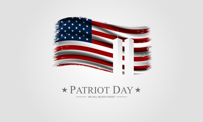 Patriot Day September 11th background vector illustration