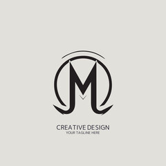 Mの文字をシンボリックに用いたロゴ