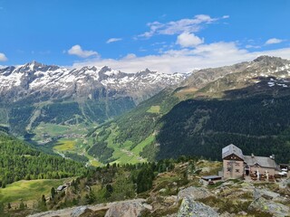 Rifugio Roma, Kasseler hut, alpine hut in the Italian Alps, Rieserferner, South Tyrol, Europe