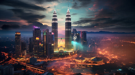 Obraz premium Kuala Lumpur nightview