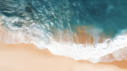 Top view of beach Summer background Generative ai