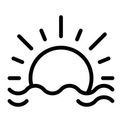sunset line icon