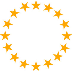 frame with stars isolated