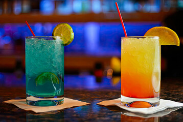 various Cocktail Collection with varying glassware, Handmade Craft Cocktails, dalcoholic beverages....