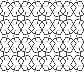 A seamless geometric Islamic and Arabic pattern
