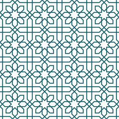 A seamless geometric Islamic and Arabic pattern