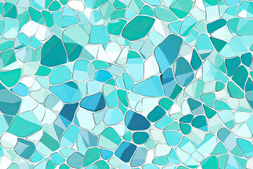 Fototapeta na wymiar Seamless mosaic texture. Watercolor geometric pattern. Stained glass effect. Generative AI illustration