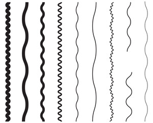 Wavy line divider outline minimalist line art collection