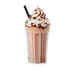 chocolate ice cream frappe created with Generative AI
