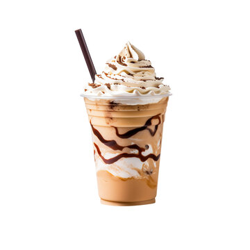 chocolate ice cream frappe created with Generative AI