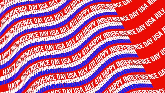Animation video about happy independence day usa july 4th