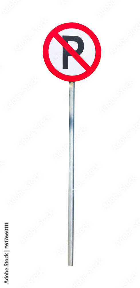 Wall mural No parking sign board isolated