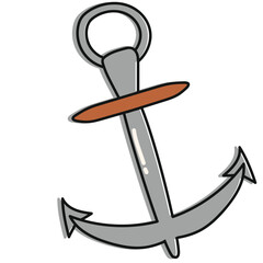 anchor handdrawn summer vector illustration
