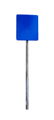 blank traffic sign board with pole for mockup