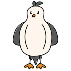 pigeon handdrawn summer vector illustration