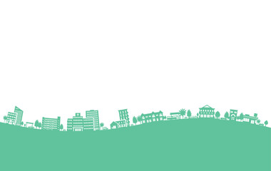 街並みを影で表現したベクターイラスト