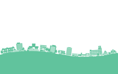 Naklejka premium 街並みを影で表現したベクターイラスト