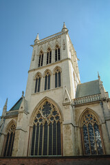 Tower of Chapel of St John's College, constituent college of the University of Cambridge, England, UK