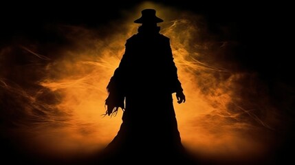 Ethereal Fire Sorcerer's Shadow: Mysterious Silhouette Amidst the Mist