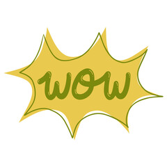 Wow Comic Comics Lettering Pop Art Vector
