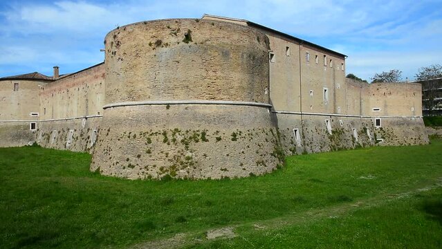 Rocca Constanza, a medieval fort built in 1474 in Pesaro, Marche region, Italy, Southern Europe, Europe