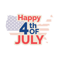 Happy 4th of July. Independence Day of Usa