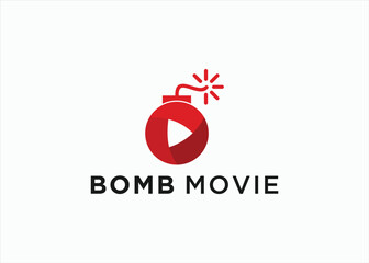 film bomb logo design vector silhouette illustration