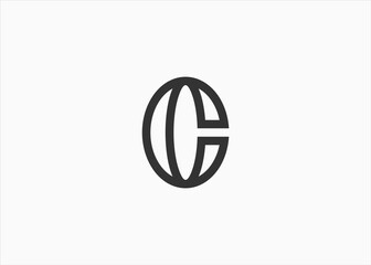 initial c with globe logo design vector silhouette illustration