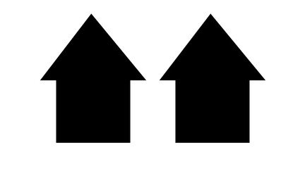 black arrow icon, red color arrow indicator Symbol