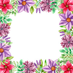 frame with flowers 