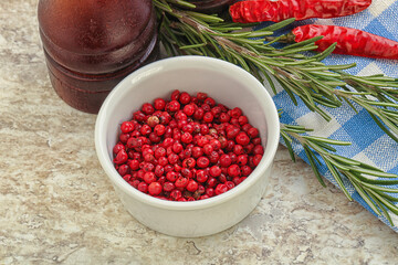 Red pepper corn seeds aroma