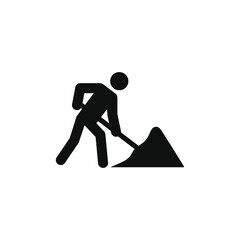 Under construction icon isolated on white background